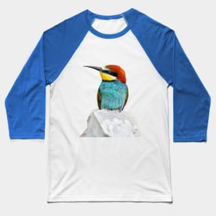 Brightly Colored European Bee Eater Vector Art Baseball T-Shirt